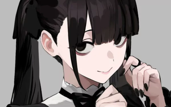 girl black eyes smile gothic HD Desktop Wallpaper | Background Image