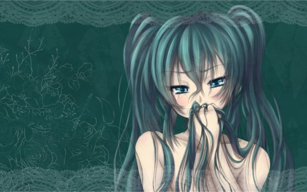 Anime Vocaloid Hatsune Miku Tears HD Wallpaper | Background Image