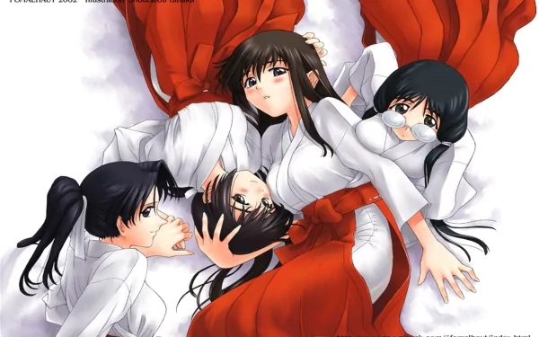 Anime shrine maiden HD Desktop Wallpaper | Background Image