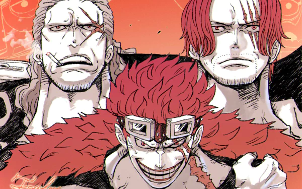  Benn Beckman, Shanks, and Eustass Kid by tacchan56110