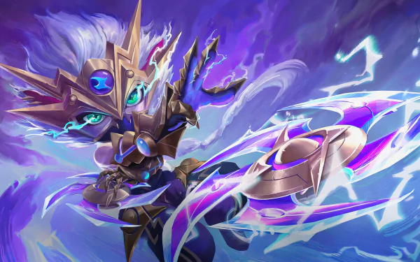 HD desktop wallpaper featuring Kennen from the video game League of Legends: Wild Rift, showcasing vibrant colors and dynamic action.