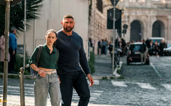 HD desktop wallpaper featuring imagery from the movie My Spy the Eternal City. The image can be used as a background.