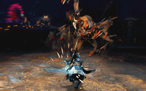 HD desktop wallpaper and background featuring the video game Kunitsu-Gami: Path of the Goddess.