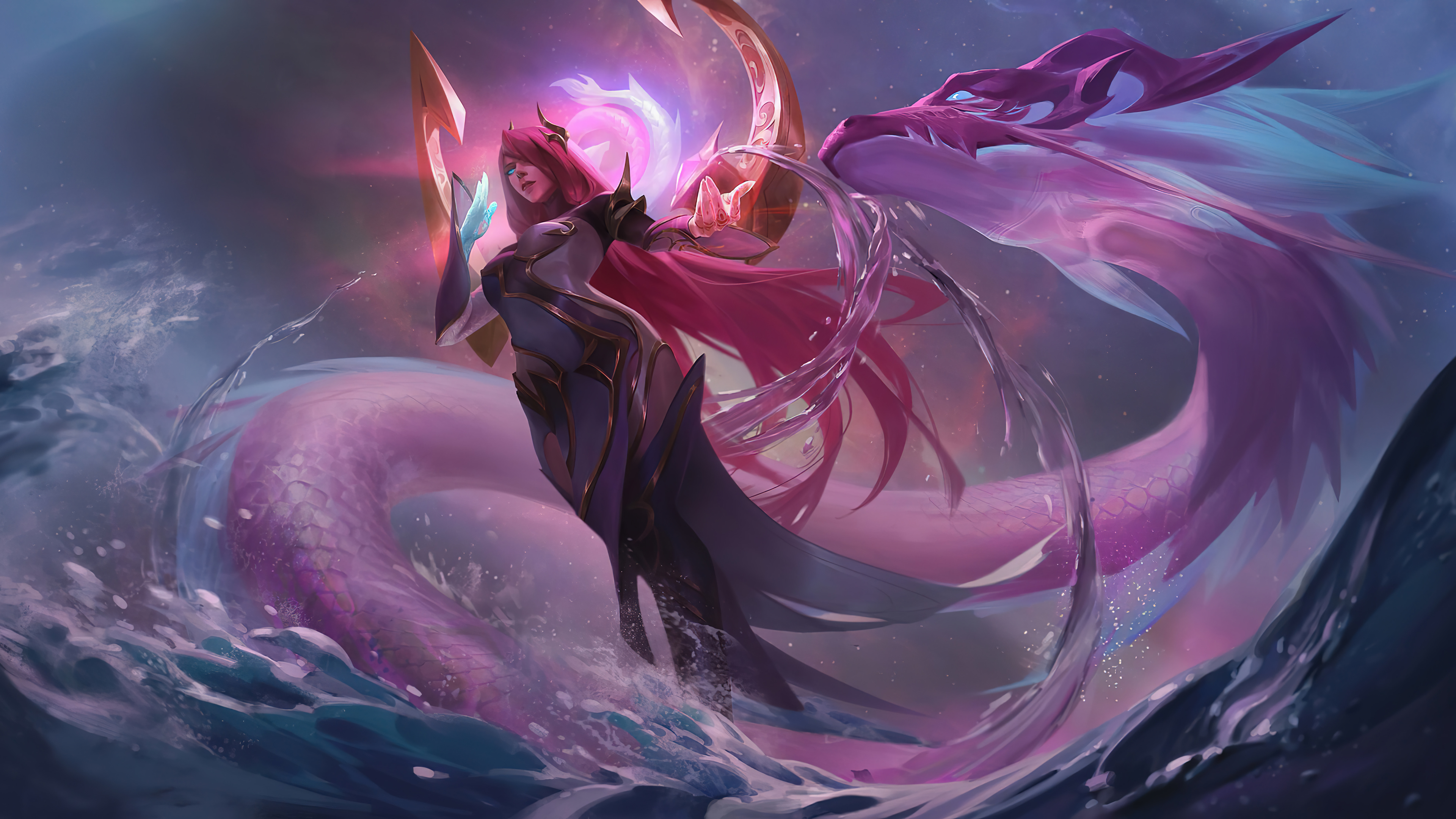 Karma from League of Legends: Stunning 4K Ultra HD Wallpaper by AIX雨