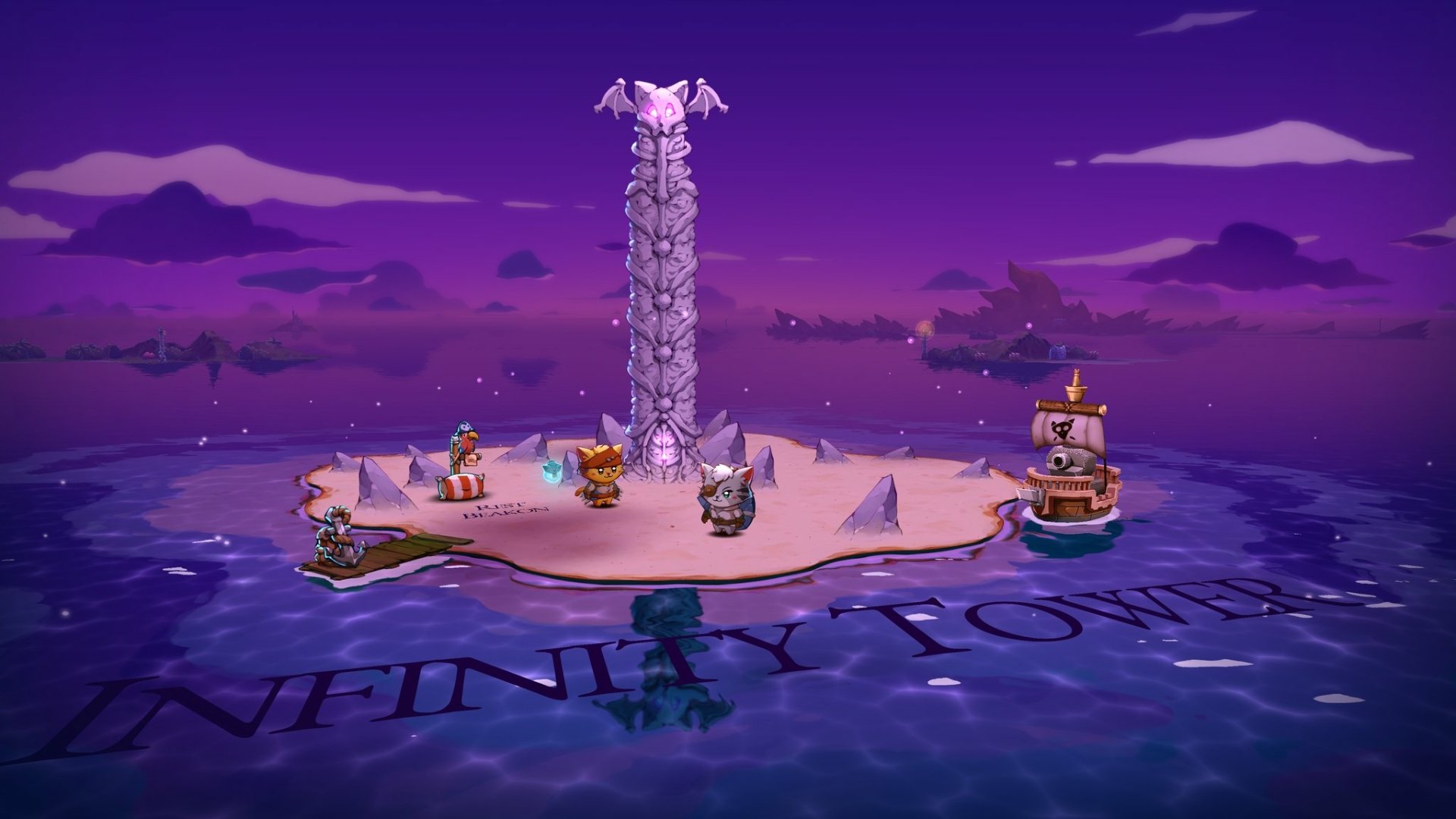 HD desktop wallpaper featuring visuals from Cat Quest III, an engaging video game that immerses players in a vibrant feline adventure.