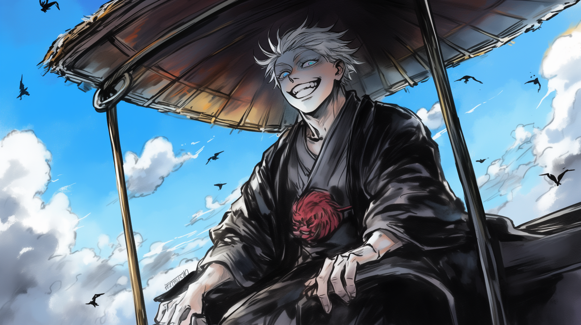HD Wallpaper of Satoru Gojo from Jujutsu Kaisen by patrika | 2912x1632 ...