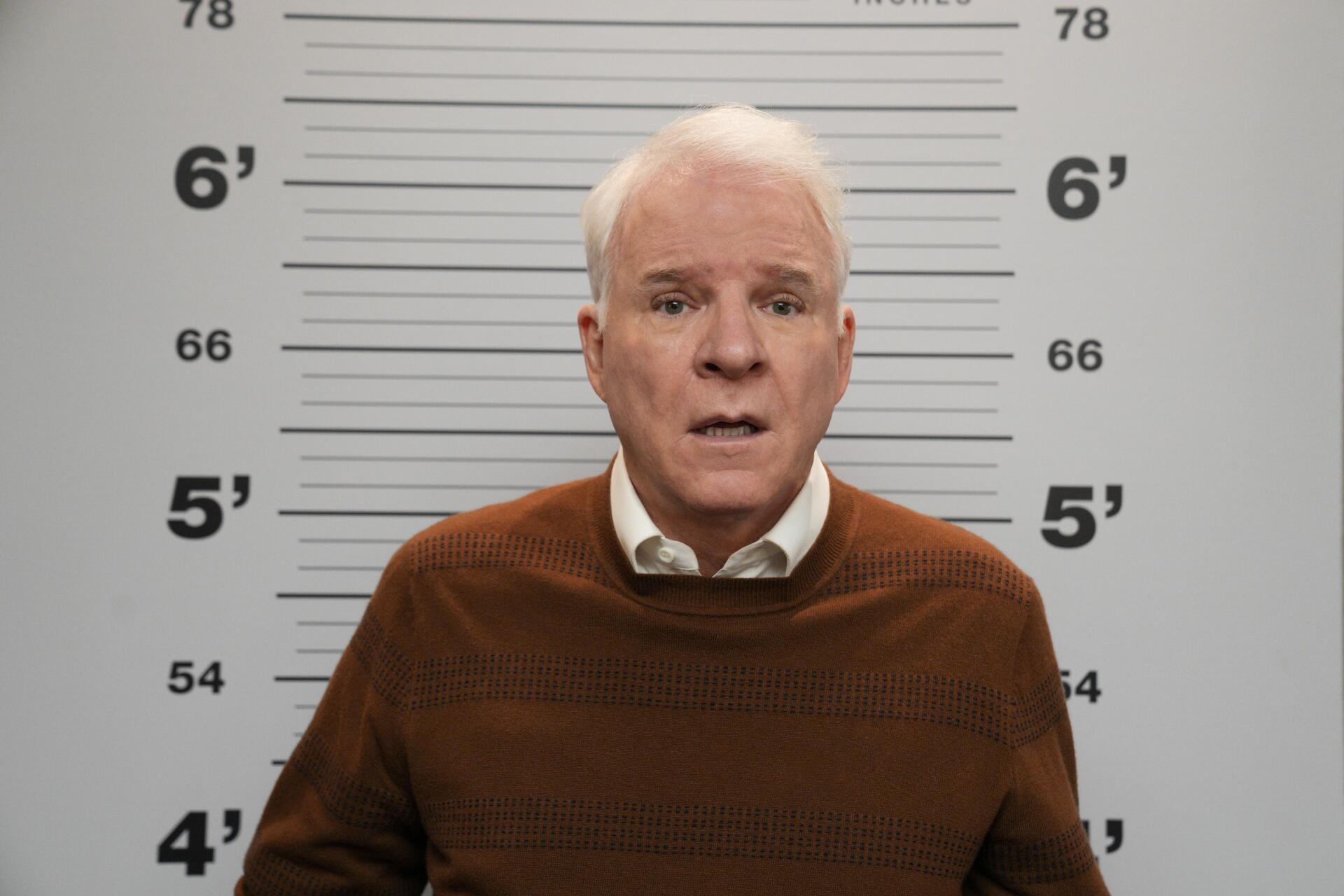 HD desktop wallpaper featuring the TV show Only Murders in the Building with Steve Martin, capturing the essence of the series in a visually appealing background.