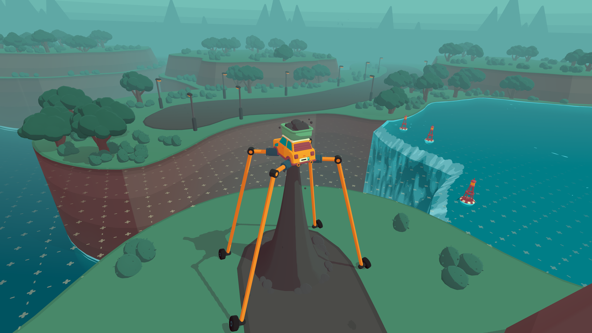 A vibrant HD PC desktop wallpaper featuring elements from the video game WHAT THE CAR?, showcasing playful graphics and whimsical designs.