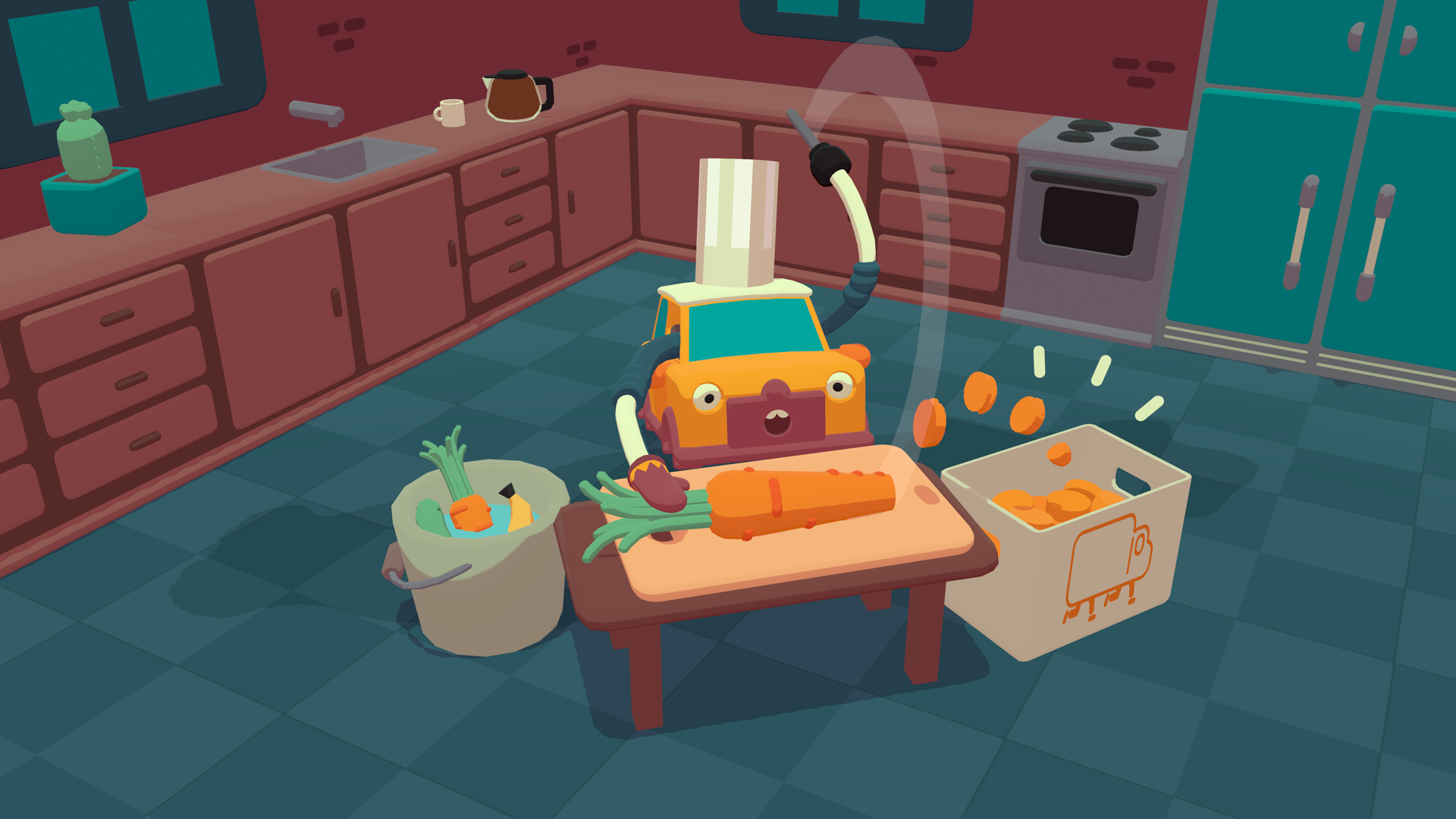 HD PC desktop wallpaper featuring vibrant graphics from the video game WHAT THE CAR?. The design captures the playful essence of the game in a colorful, engaging backdrop.