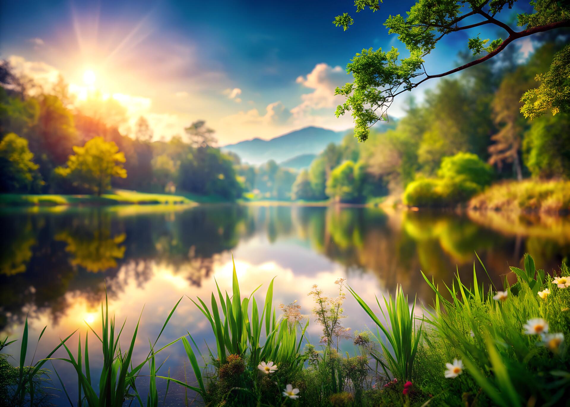 Serene Sunrise Over a Peaceful Lake by soheltanwar