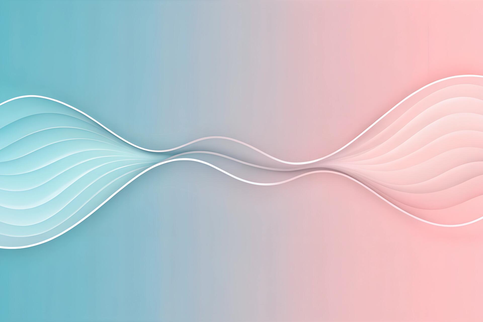 Blush pink left, powder blue right, with a wavy line and a blank white center by soheltanwar