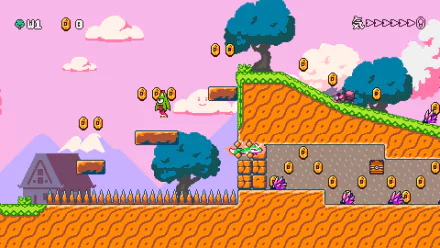 A vibrant HD desktop wallpaper from the video game Kitsune Tails, featuring whimsical art that captures the fantasy and charm of the game's enchanting world.