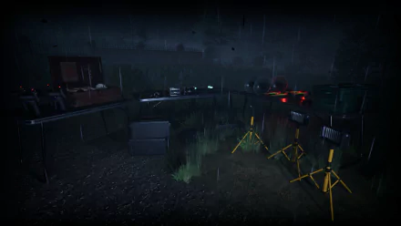 HD desktop wallpaper featuring elements inspired by the video game DEATHWATCHERS, capturing the intense atmosphere and aesthetic of the game.