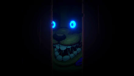 HD desktop wallpaper featuring elements from the video game Five Nights at Freddy's: Into the Pit, showcasing its iconic atmosphere and character designs.