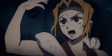 HD desktop wallpaper featuring Makio from the anime Demon Slayer: Kimetsu no Yaiba. A stunning background showcasing the vibrant art style of the series.