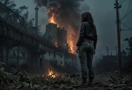  Old Factory Burning
