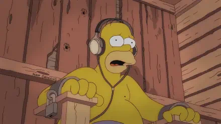 HD desktop wallpaper featuring Homer Simpson from *The Simpsons*, set in a lofi cartoon style, capturing the show's iconic humor and charm.