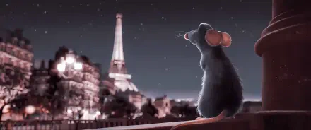  Ratatouille | Standing and Looking at the Eiffel in a Starry Night