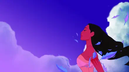 A vibrant HD wallpaper featuring characters and themes from Disney's Pocahontas, capturing the essence of the film's adventure and natural beauty.