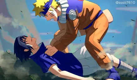  Sasuke and Naruto by しう
