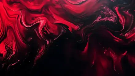 Abstract black and red swirling patterns create a dynamic composition in this 4K Ultra HD desktop wallpaper, enhancing any screen with a bold and modern aesthetic.