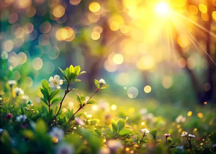 A vibrant flower blossom bathed in warm sunlight with a bokeh background, captured in stunning 4K Ultra HD as a nature-themed PC desktop wallpaper.