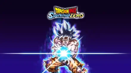 Vibrant 4K Ultra HD wallpaper featuring Goku in Ultra Instinct form from the video game Dragon Ball: Sparking! ZERO, showcasing dynamic energy effects against a dark background.