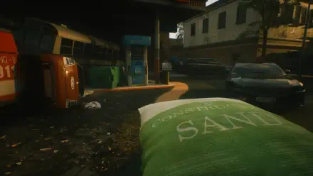 An HD desktop wallpaper depicting a post-apocalyptic scene from the video game A Quiet Place: The Road Ahead, featuring abandoned vehicles and urban debris.