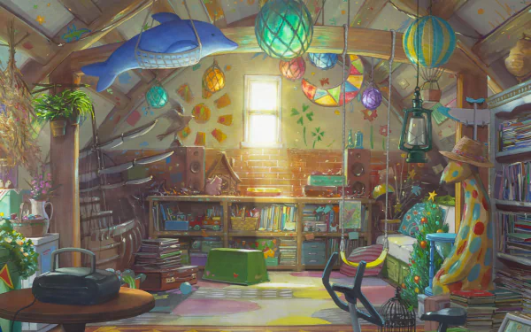 HD desktop wallpaper from the anime *The Imaginary* (2023), produced by Studio Ponoc. A vibrant and imaginative design that captivates with its artistic flair.