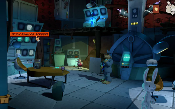 HD desktop wallpaper featuring artwork from the video game Sam & Max: The Devil's Playhouse, showcasing the game's unique characters and vibrant style.