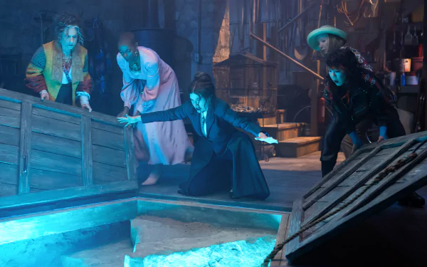 A captivating HD desktop wallpaper featuring themes from the TV show Agatha All Along, enhancing any screen with its intriguing design.