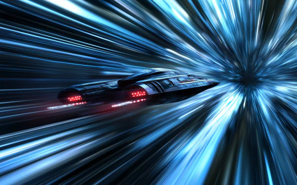 Sci Fi spaceship Warp Speed space travel futuristic HD Desktop Wallpaper | Background Image
