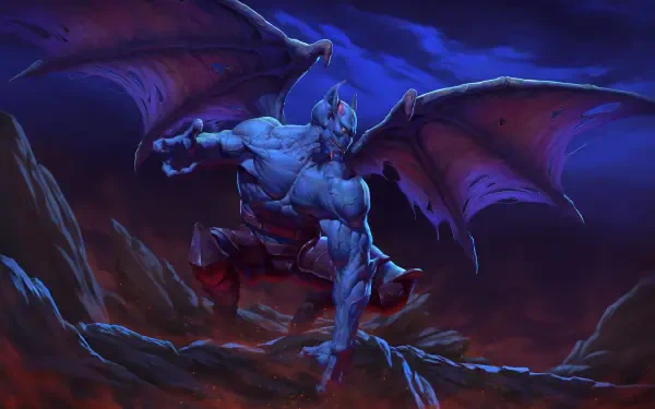 HD wallpaper featuring Night Stalker, a demon character from the video game DotA 2, showcasing intense and dark visuals for gamers and fans of the franchise.
