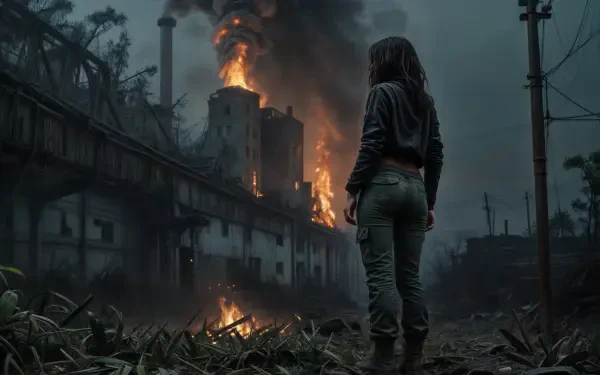  Old Factory Burning