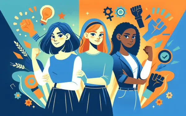 A vibrant and empowering HD desktop wallpaper representing girl power, celebrating strength and independence with bold colors and dynamic design elements.