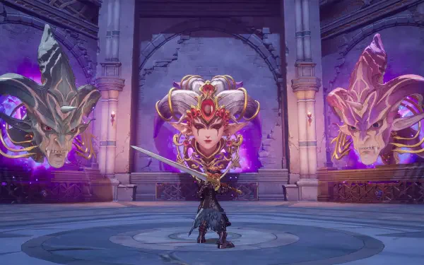 HD desktop wallpaper featuring artwork from the video game Visions of Mana, showcasing vibrant colors and dynamic characters that capture the essence of the game.