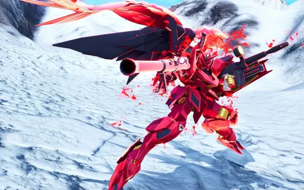 HD wallpaper featuring characters from the video game Gundam Breaker 4, showcasing dynamic designs and vibrant colors for an immersive gaming aesthetic.