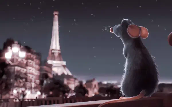  Ratatouille | Standing and Looking at the Eiffel in a Starry Night