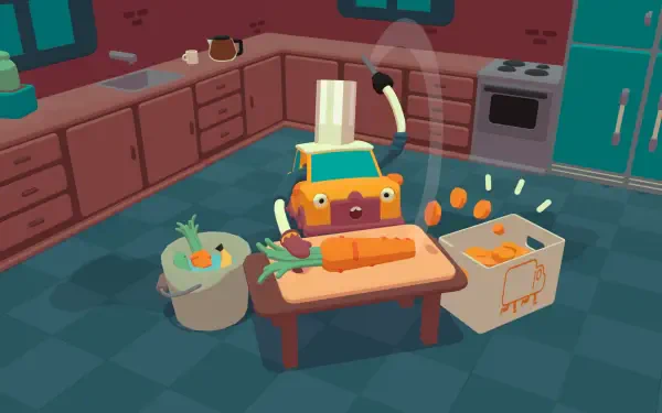 HD PC desktop wallpaper featuring vibrant graphics from the video game WHAT THE CAR?. The design captures the playful essence of the game in a colorful, engaging backdrop.