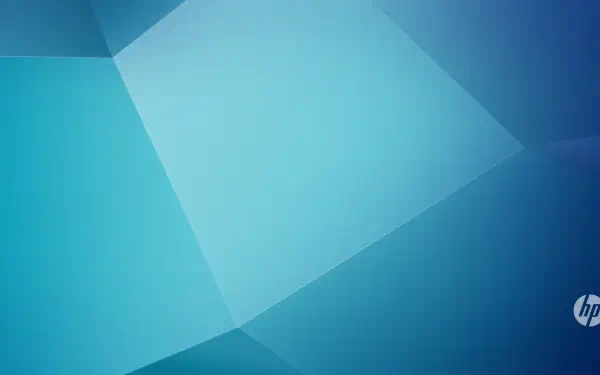 Hewlett-Packard logo displayed prominently in blue, designed as a high-definition PC desktop wallpaper and background, adding a sleek touch to any computer screen.