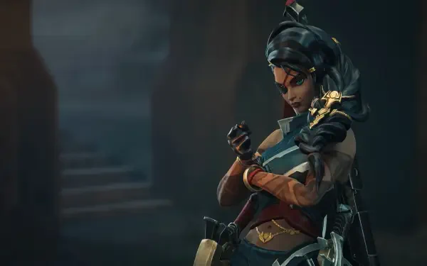 A stunning 4K Ultra HD wallpaper featuring Samira from League of Legends, showcasing her confident stance and intricate character design in a dynamic gaming setting.