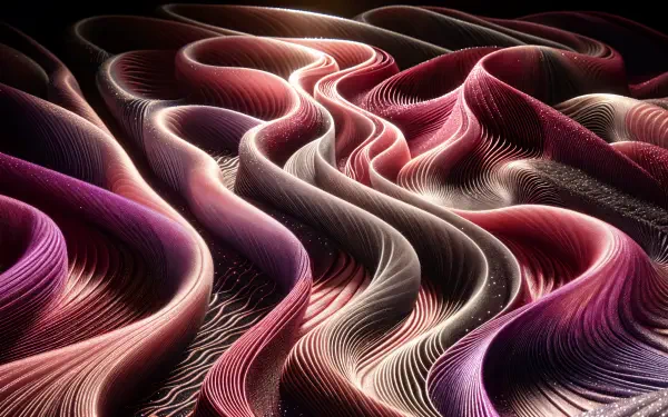 A stunning 4K Ultra HD PC desktop wallpaper featuring flowing waves of vibrant pink and purple hues, creating a dynamic and textured visual experience.