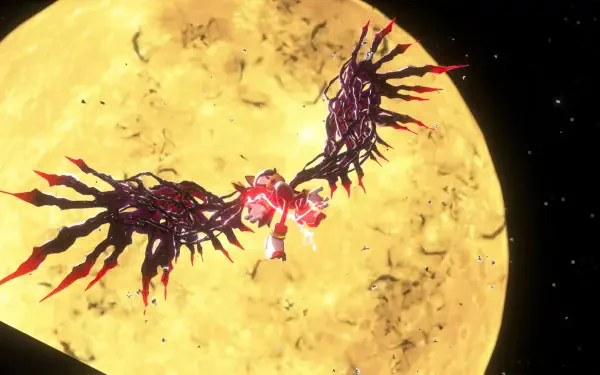 HD PC desktop wallpaper featuring Shadow from Sonic X in dynamic pose with dark wings spread wide against a large, glowing yellow moon backdrop.