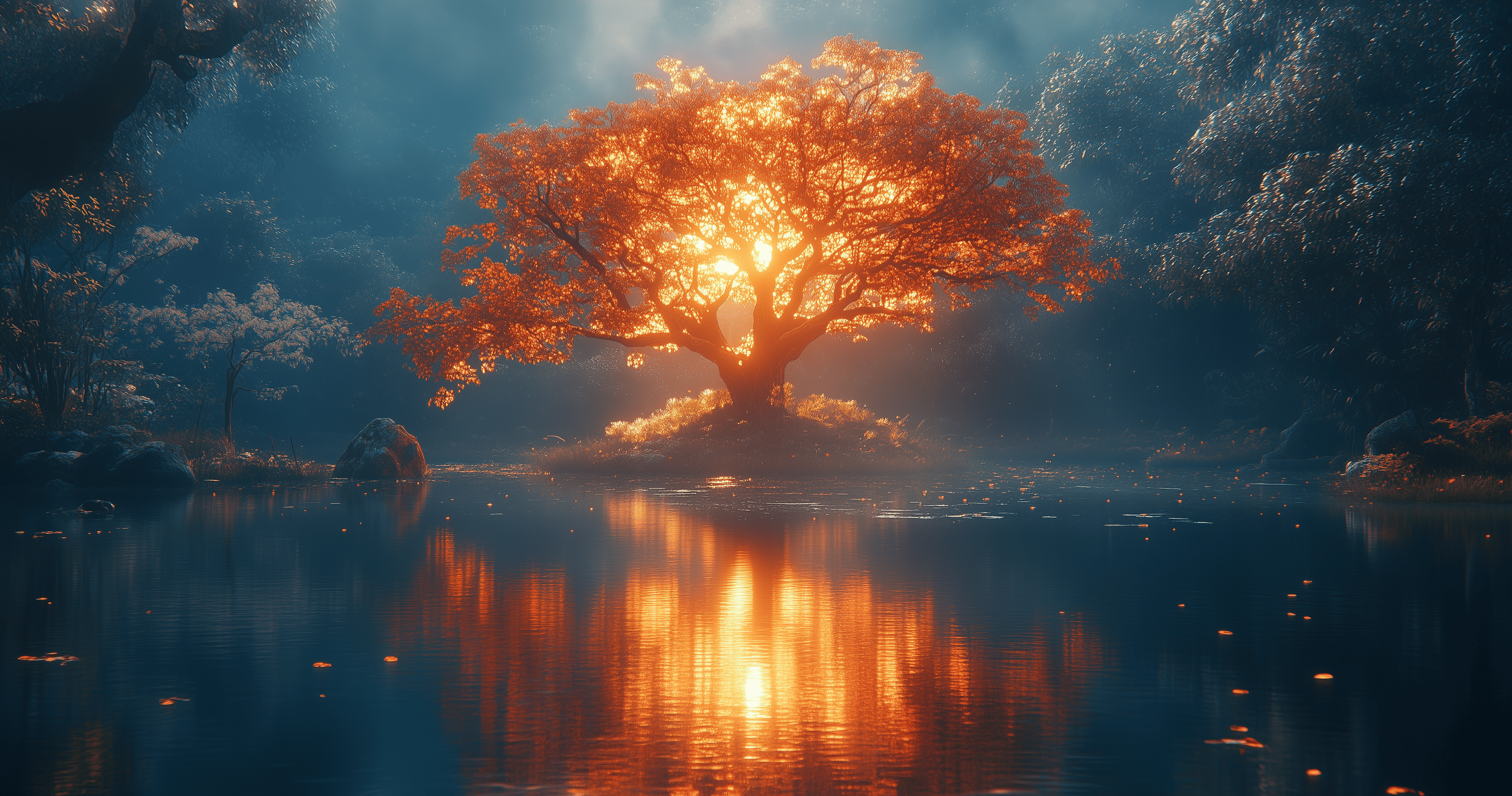 Download AI Art Tree HD Wallpaper