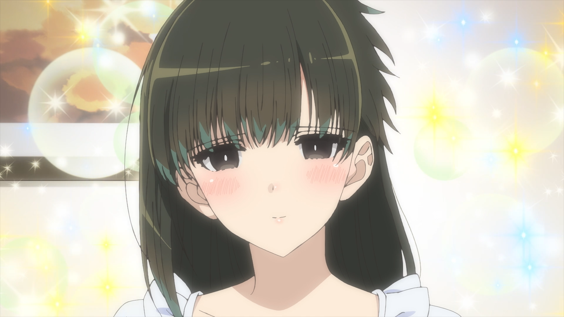 HD anime desktop wallpaper featuring Yuki from You are Ms. Servant, depicted with soft lighting and a gentle expression in a tranquil background.