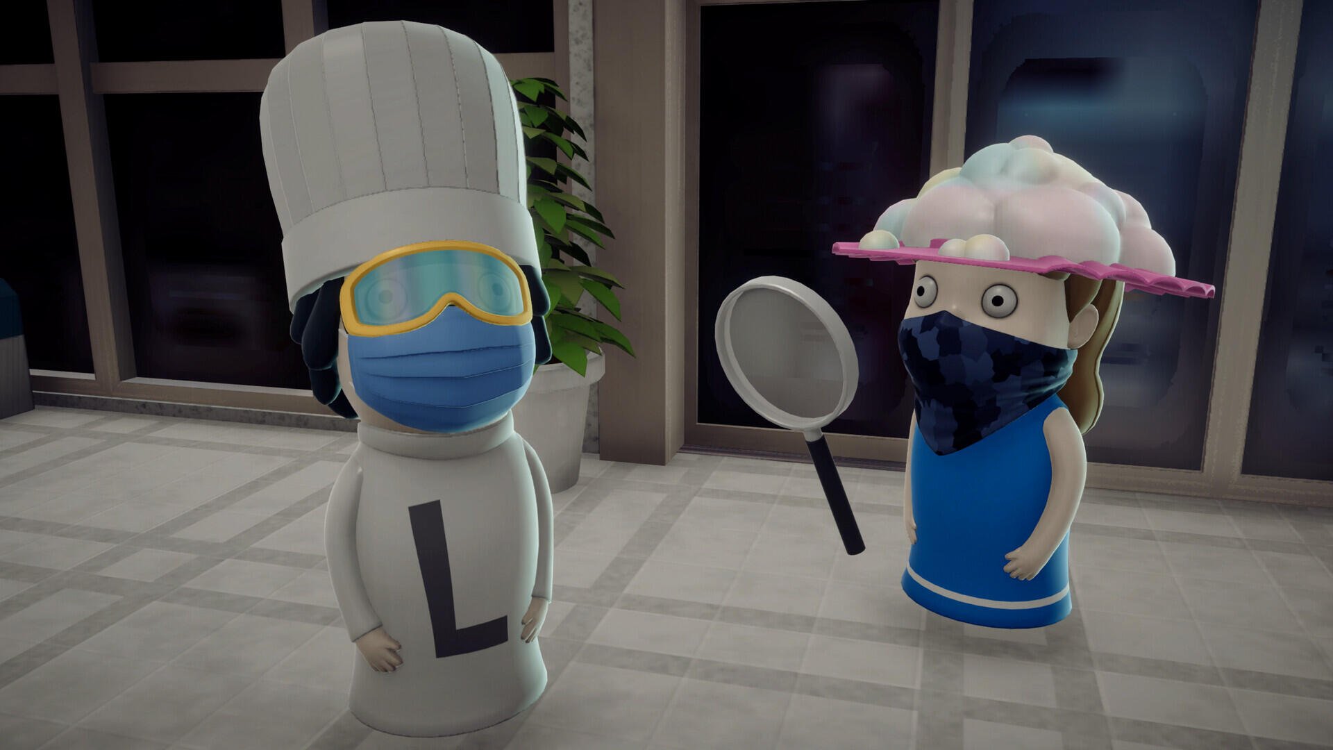 An engaging HD desktop wallpaper featuring characters from the video game Death Note: Killer Within, showcasing a whimsical scene with playful designs and vibrant colors.