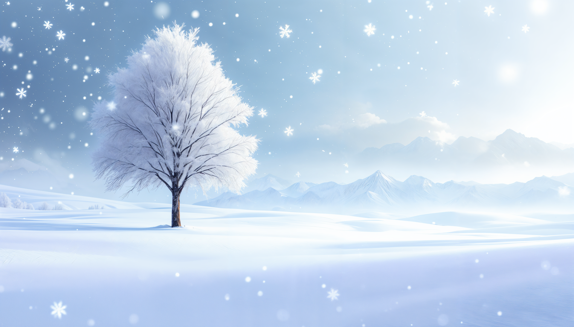 Serene Winter Wonderland - 4K Ultra HD Wallpaper by QuantumCurator, image size:1920x1093