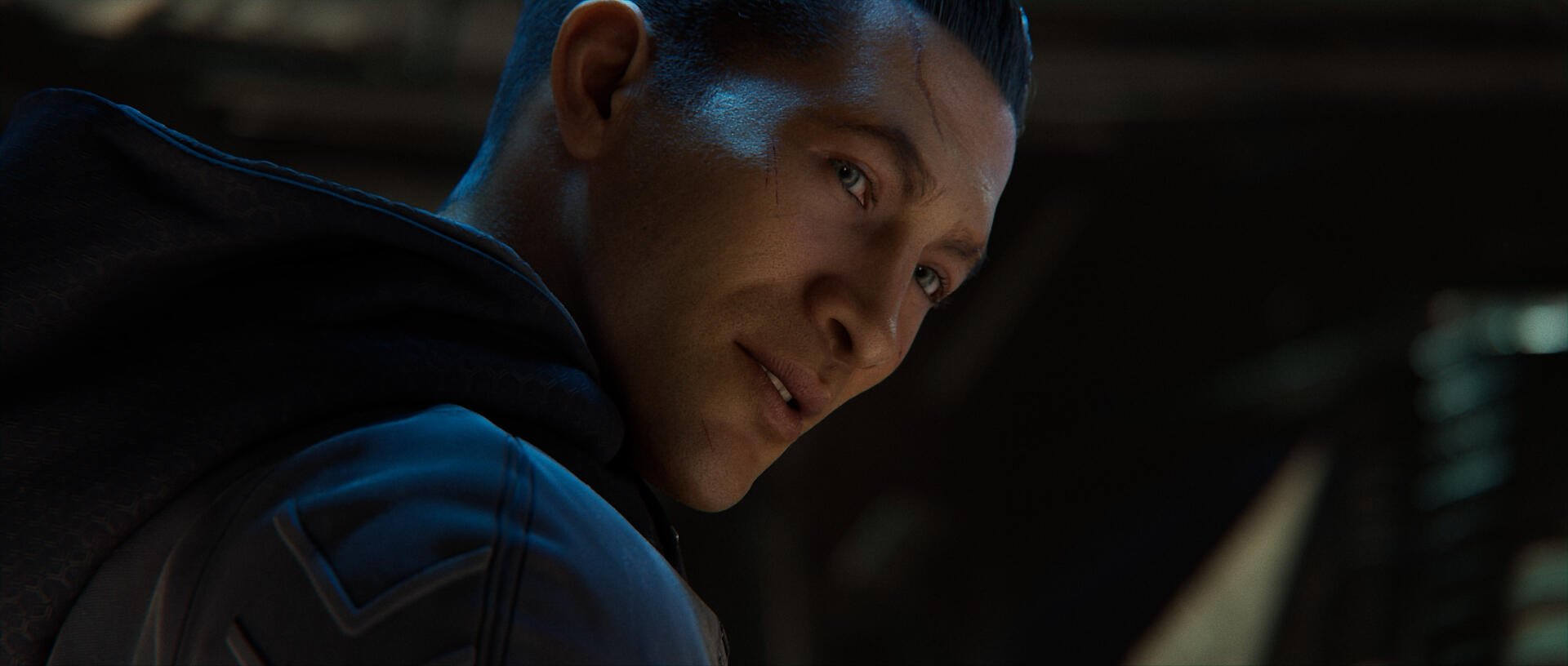 A character from the video game Exodus (2024) gazes back with intensity in this HD PC desktop wallpaper, showcasing a dramatic and immersive atmosphere.