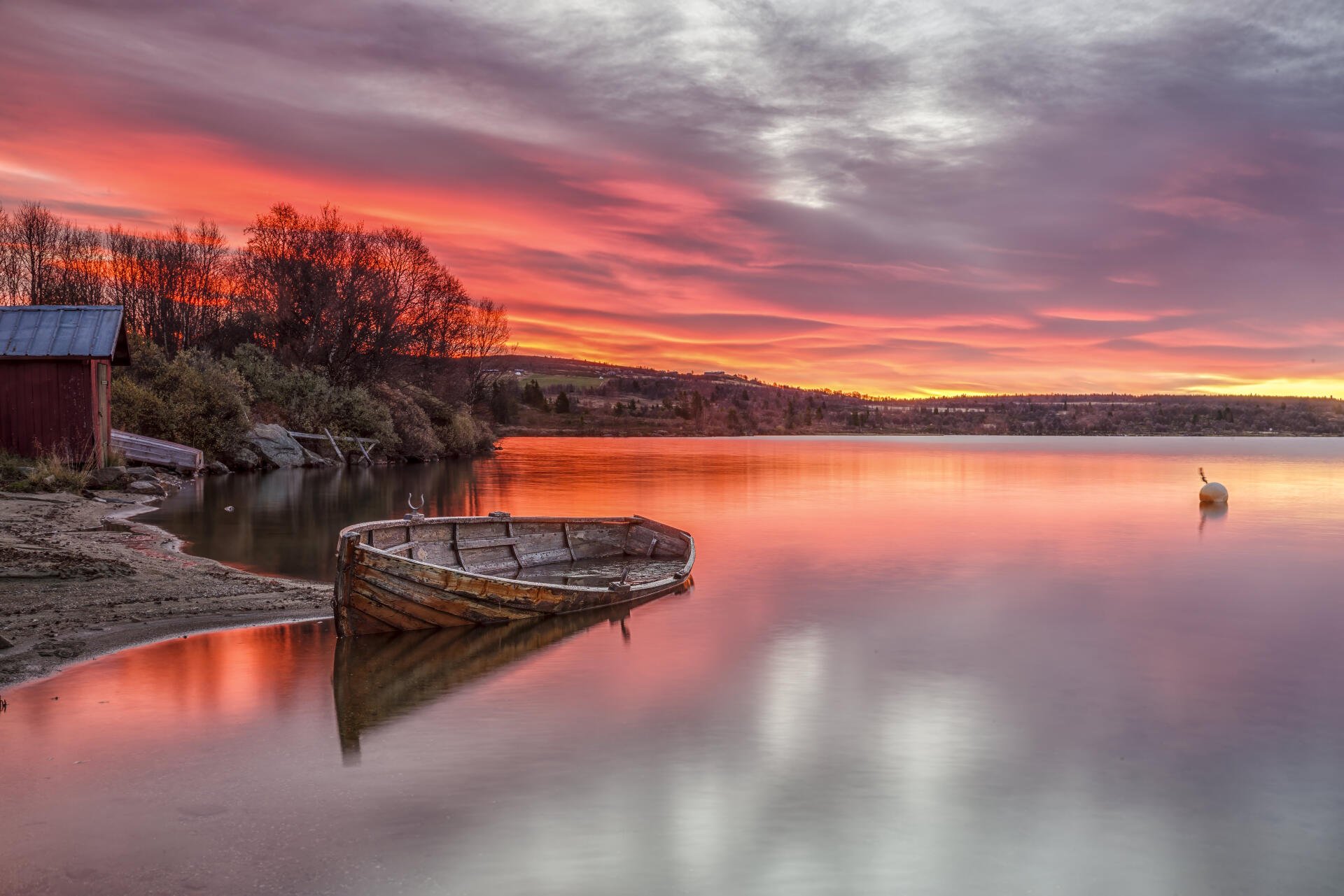 Download Boat Landscape 4k Ultra HD Wallpaper