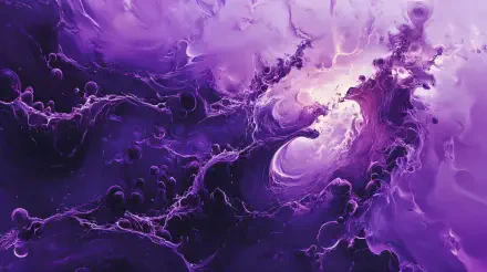 Abstract purple swirls and shapes create a vibrant, dynamic composition in this 4K Ultra HD PC desktop wallpaper, offering a bold and captivating visual experience.
